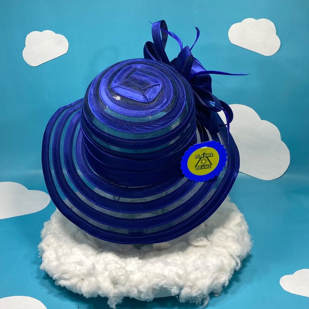 Royal Blue Derby Hat - Picture 2 of 8